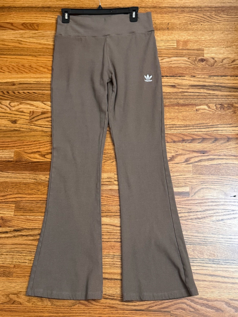 adidas Brown Flared Ribbed Leggings